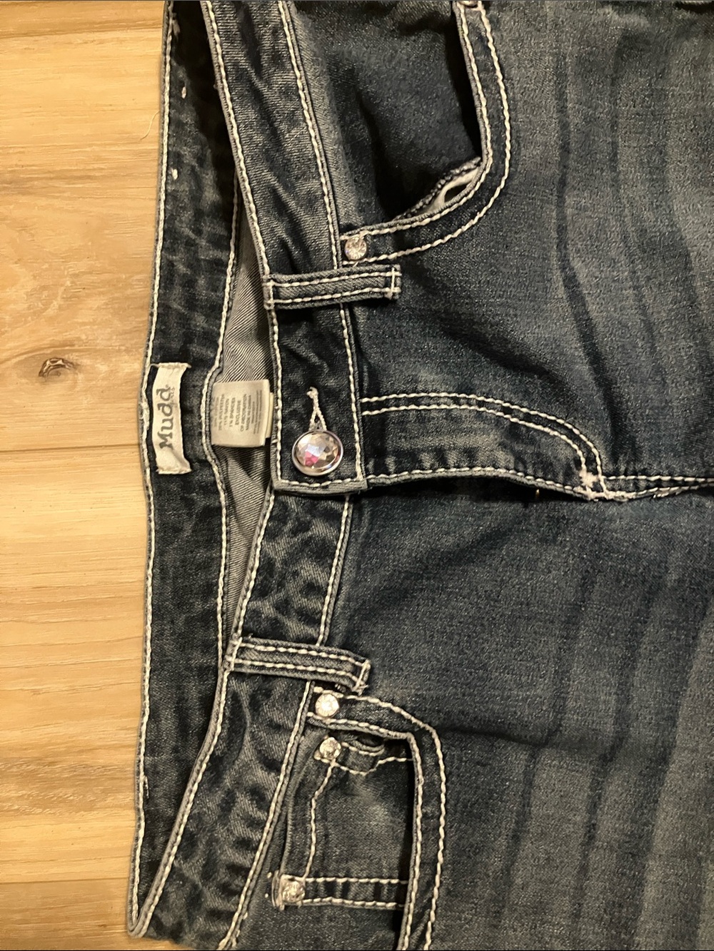 Prada Women's Dark Wash Jeans with Contrast Stitching